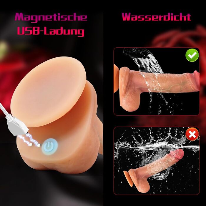 Реалістичний вібратор Cosyfun, 20 см, з присоском та дистанційним керуванням, 10 режимів вібрації та імпульсів, з підігрівом