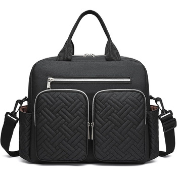 Сумка для пеленання дитини, стильна, для мами і тата, дорожня сумка-трансформер з ізольованими кишенями чорна