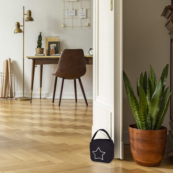 Мішок для обмежувача дверей Relaxdays, сучасний мішок для дверей у вінтажному дизайні, підлоговий, тканинний обмежувач з ручкою, 1