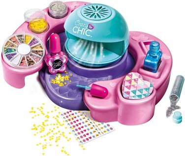 Набір для дизайну нігтів своїми руками для дітей віком від 6 років - Креативна іграшка, що включає лаки для нігтів, наклейки, блискітки та сушарку для нігтів 18599