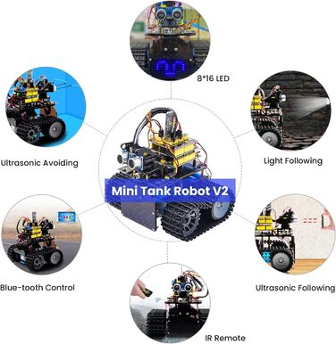 Для Arduino Learner, світло/ультразвукове відстеження, інфрачервоне та Bluetooth дистанційне керування, інтелектуальний та освітній роботизований набір DIY