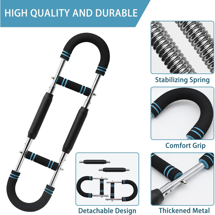 Тренажер для рук Twister Arm, регульоване обладнання для тренування грудей, знімний тренажер для силових тренувань рук, портативний пружинний тренажер для домашнього фітнесу для початківців та професійних спортсменів, 35-45 кг