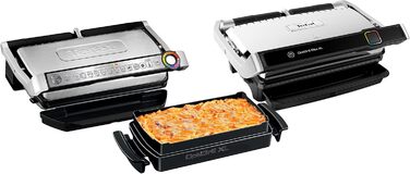 Деко для випікання Tefal XA7278 OptiGrill XL підходить для всіх моделей OptiGrill XL Місткість 2 літри Лита під тиском алюмінієва форма з антипригарним покриттям Кількість порцій від 4 до 6 Чорний