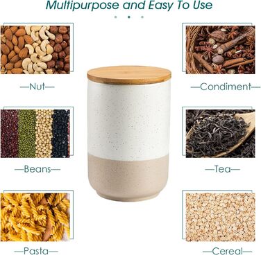 Банки для зберігання vancasso керамічні з герметичними кришками, контейнери для зберігання 2200 мл / 1120 мл / 550 мл, міцні кухон