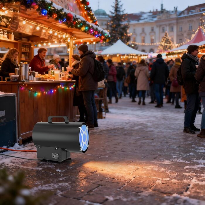 Газовий вентилятор-обігрівач потужністю 15 кВт, газовий обігрівач з регулятором тиску та захистом від перегріву, газовий обігрівач для газових балонів, для майстерень, обслуговування машин, промислових підприємств 15 кВт