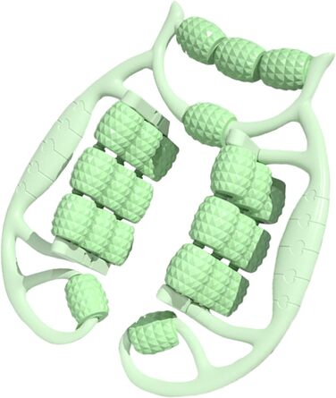 Ролик для масажу ніг 24-колісний масажер для ніг з затиском для рук - портативні аксесуари для масажу Ергономічні затискачі Масажер для руки, передпліччя, м'язів ніг, зеленого кольору