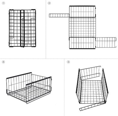 Організатор для шафи з 3 предметів, штабелювана коробка для зберігання, органайзер для шухляд шафи, металева полиця, складна система організації гардеробу для дому, білий, великий