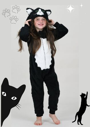 Кігурумі Кошеня Wunsy, суперм'який фліс, чорно-білий 5–6 років