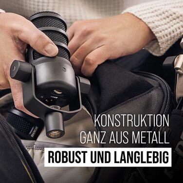 �DE PodMic Динамічний мікрофон-гучномовець XLR/USB для подкастингу, стрімінгу, ігор, виробництва музики та створення контенту PODM