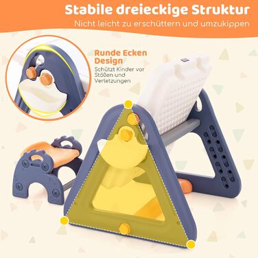 Дитячий столик GOPLUS зі стільцем, дитячий мольберт з двосторонньою стільницею та дошкою, 2 коробки для зберігання, 160 будівельних блоків, ігровий столик, робочий стіл для дітей від 3 років