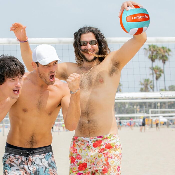 Волейбольний м'яч Lemondo, Розмір 5, М'який поліуретан (PU), Водонепроникний та нековзний, Для приміщень та вулиці (з насосом)