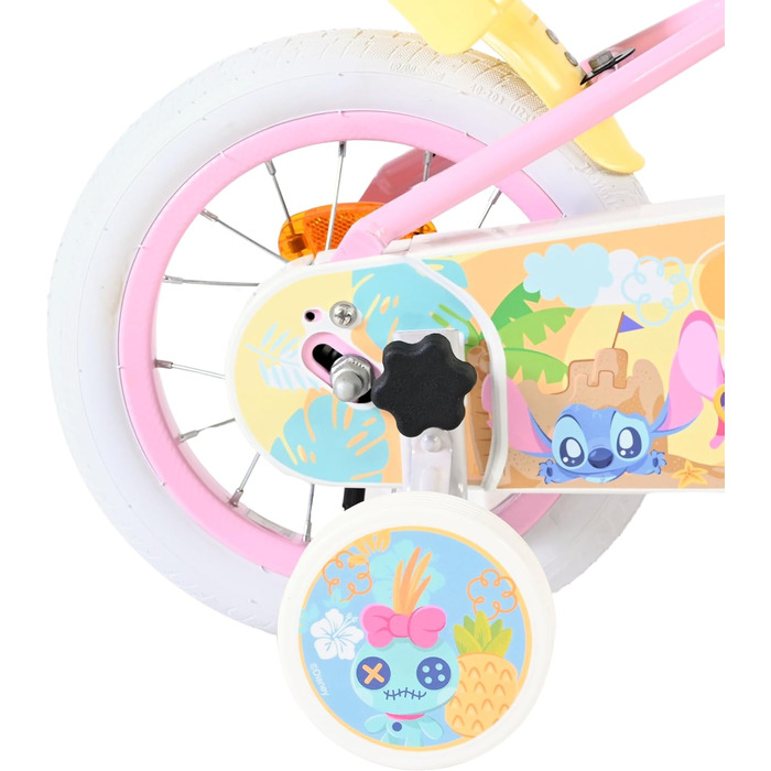 Дитячий велосипед Volare 12, 14, 16 для дівчаток та хлопчиків 36 років Офіційно ліцензований з дизайном улюблених персонажів З додатковими колесами, ножним та ручним гальмами, регульованим сидінням та простою збіркою. Модель Stitch 12