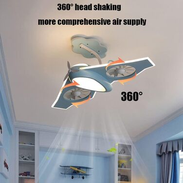 Світлодіодний стельовий світильник з регулюванням яскравості, стельовий вентилятор зі світлодіодним світлом, регульованою швидкіст