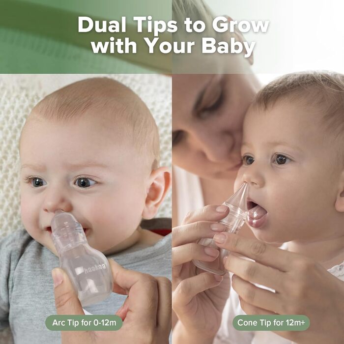 Силіконовий назальний аспіратор haakaa baby Безпечний дитячий засіб для чищення носа Шприц з грушами для носа Easy-Squeeze, Baby N