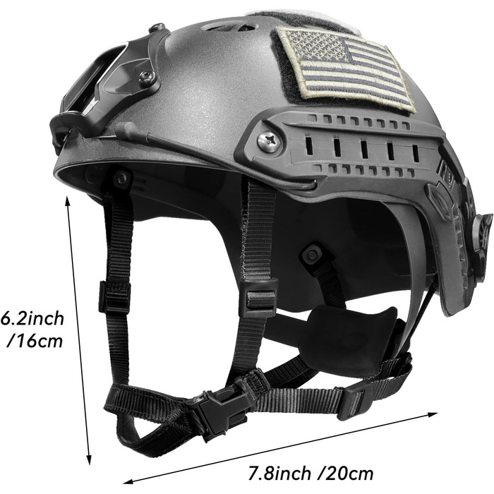 Тактичний шолом, ремінець для підборіддя, регульований циферблат, 4-точкова система підвіски з гвинтами та болтами для HL-31/HL-32 FAST MICH Bump Wendy, аксесуар для тактичного шолома, чорний