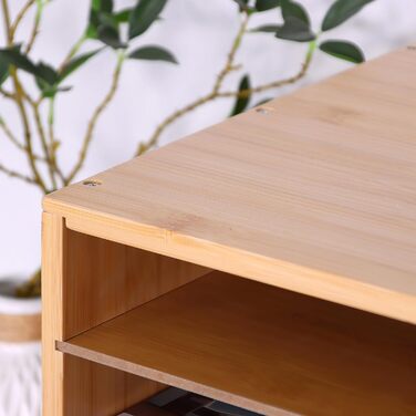 Бамбуковий лоток для документів Relaxdays, DIN A4, 10 відділень, офіс, домашній офіс, ВШХ 349x31 см, настільний органайзер, натуральний