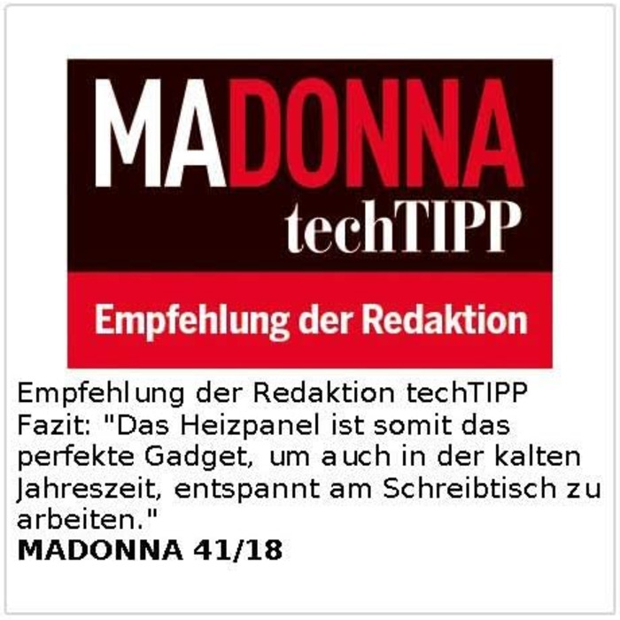 Інфрачервона нагрівальна панель Sichler для побутової техніки Складана інфрачервона нагрівальна панель далекого діапазону, до 65 C, 165 Вт, розмір M (Складана нагрівальна панель, міні-інфрачервоний обігрівач, килимок для підлоги з підігрівом)