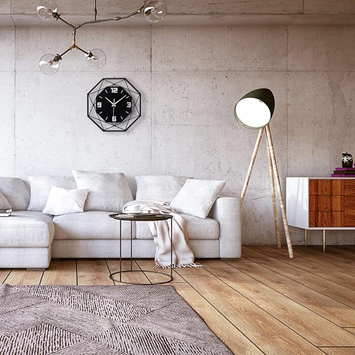 Настінний годинник VIVILINEN без цокання кований настінний годинник МДФ сучасний кварцовий годинник на батарейках безшумний для ві