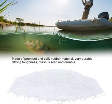 Рибальська сітка OUKENS, 45 x 40 см, біла гумова рибальська сітка, заміна, міцна, складна рибальська сітка, заміна для риболовного інструменту, прісноводна, морська