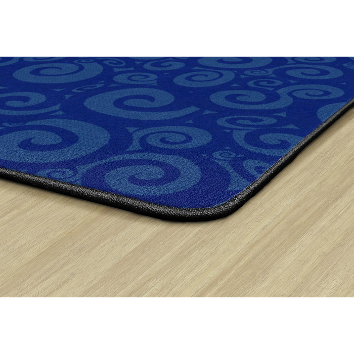 Дитячий килимок з візерунком вихор, 1,8 м х 2,4 м, синій, 389-32A
