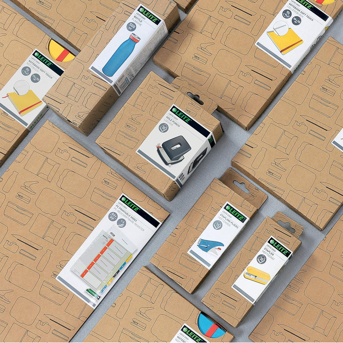 Лоток для листів Leitz A4, набір з 3 шт., включаючи елементи штабелювання, оксамитово-сірий, серія Cosy, 53582089 Набір з 3 оксамитово-сірих лотків для листів