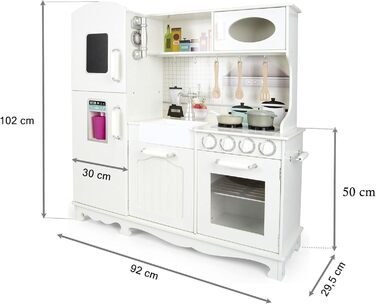 Дерев&39яна кухня Leomark Велика ретро-кухня з дерева - Велика старовинна - Дитяча кухня Ігрові кухонні аксесуари Кухня Дитяча ігр