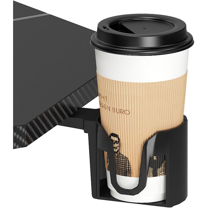 Ігровий стіл Т-подібної форми, великий ігровий комп&39ютерний стіл, робочий стіл з килимком для миші, підставкою для склянок та гачком для навушників, 160x70x75 см, чорний BHEU-NE-1675