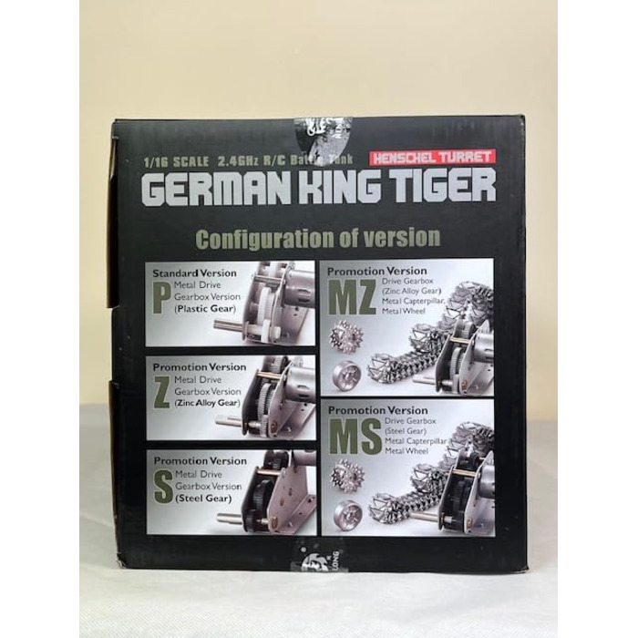 Радіокерований танк Королівський тигр (Knigstiger) Henschel, масштаб 116, Heng Long. Сталеві шестерні, дим-ефект, звук 2.4GHz V7.0