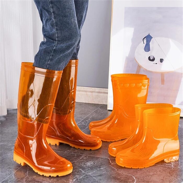 Гумові чоботи Speed Dry Kitchen, без підкладки, чоловіче робоче гумове взуття, нековзне водне взуття для дорослих, розмір 41, помаранчевий 02