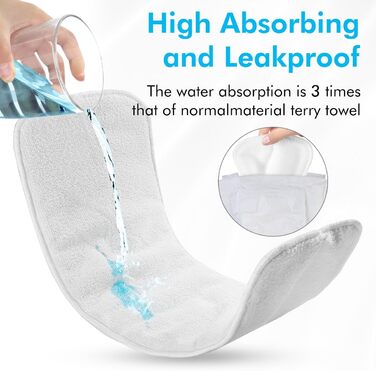 Бамбукових прокладок з мікрофібри для дорослих, тканинні підгузки для догляду за нетриманням, 4-шарові, можна прати, багаторазові,