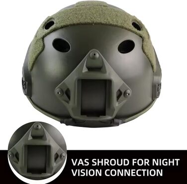 Швидкий шолом Легкий страйкбольний шолом з підкладкою, регульованим ремінцем та бічними рейками для спорту на свіжому повітрі, пейнтболу, пейнтбольного шолома SWAT Combate Black