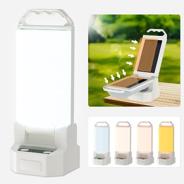 Сонячний кемпінговий ліхтар SoulBay, акумуляторний USB-C, водонепроникний, з регульованою яскравістю, підвісний світлодіодний кемпінговий ліхтар для намету, столу, кемпінгу, походів, складний та портативний, 4 режими світла, 36 годин