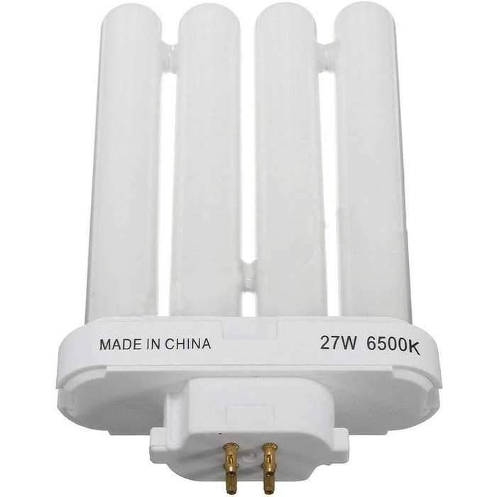 Енергозберігаюча компактна люмінесцентна лампа Allayu FML 27EX-N 27 Вт, 4-контактна лампа з чотирма трубками, 6500K, 4-рядна лампа денного світла (6500k)