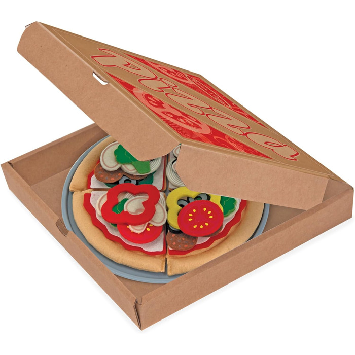 Ігровий набір Melissa & Doug Pizza Рольова гра Гра з їжею Сенсорна іграшка 3 Подарунок для хлопчиків або дівчаток