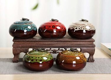 Порцелянова чайна коробка ZEALMAX, герметична бляшанка для чайника з чайним набором для кави та солодощів, керамічна чайна коробка / зберігання чаю A