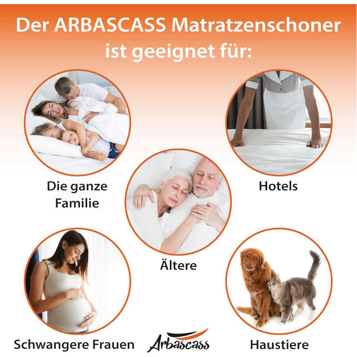 Наматрацник 140x200 см - 100 водонепроникний наматрацник Arbascass, сертифікований Oeko-TEX, наматрацник, бавовна, дихаючий, безшумний, 4 кутові гумки - ідеально підходить для дитячих ліжечок