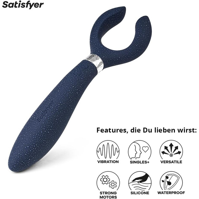 Вібратор для пар Satisfyer Endless Fun, 33 режими використання, 100 функцій вібрації, синій