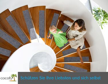 Килимки для сходів 15 шт 60 x 12 см cocofy