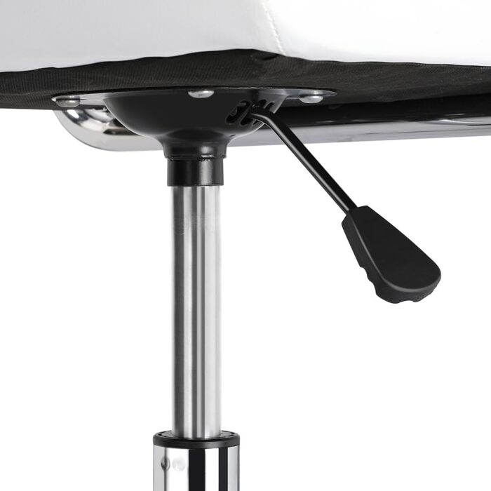 Офісний стілець Yaheetech, стілець для столу, обертовий стілець, робочий табурет зі знімними підлокітниками, регульована висота, штучна шкіра, білий