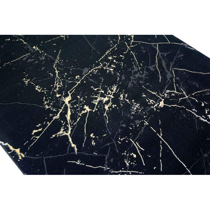 Килим для вітальні дизайнерський килим мармуровий вигляд чорне золото розмір 200 х 290 см 200 х 290 см чорне золото