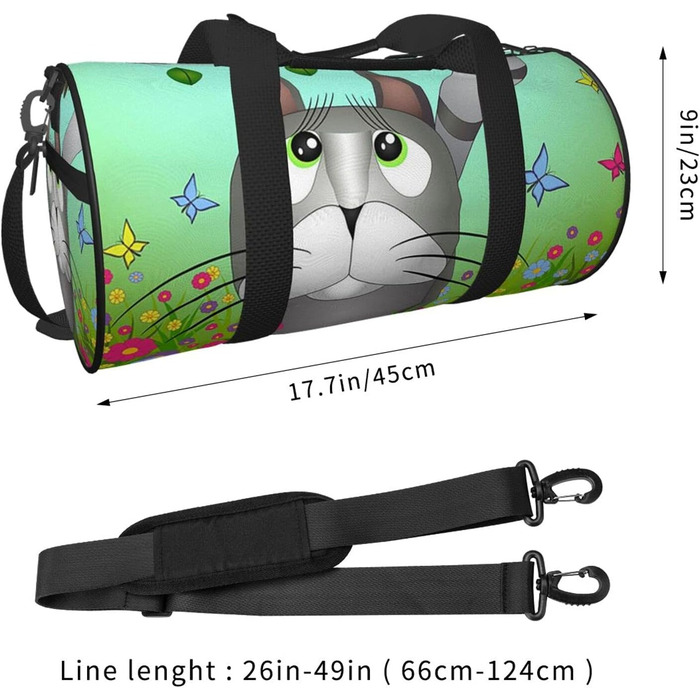 Спортивна сумка Кіт, що дивиться на пташку, для фітнесу, подорожей та багажу, велика дорожня сумка, сумка на нічліг та на вихідні для чоловіків та жінок