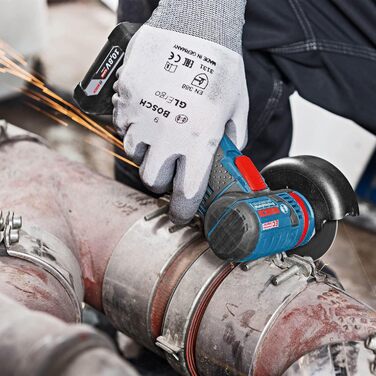 Акумуляторна кутова шліфувальна машина Bosch Professional 12V System GWS 12V-76 (у комплекті 1 твердосплавний відрізний круг, 1 тв