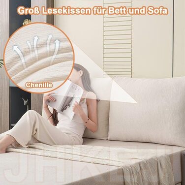 Подушка для спинки ліжка, комплект з , 905515 см, шеніл, висока подушка для спини з чохлом, який можна прати, ергономічна подушка для читання біля узголів&39я, велика подушка для ліжка, подушка для спинки дивана, диван, настінний, синій, 905515 см