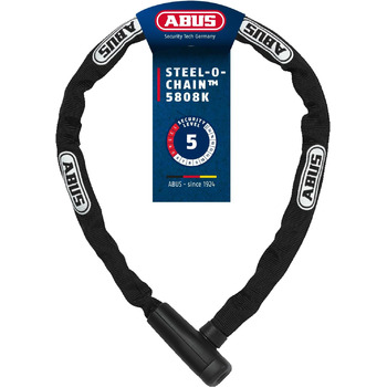 Ланцюговий замок ABUS Steel-O-Chain 5805K Сталевий велосипедний замок Рівень безпеки ABUS 5 Чорний 75 см Одинарний