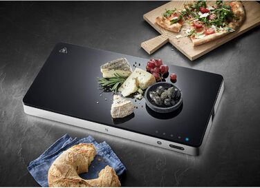 Електрична, нагрівальна плита, для нагрівання та охолодження їжі, 270 Вт, навколишнє освітлення, скляна поверхня