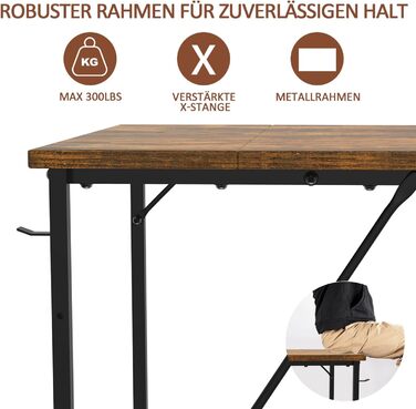 Стіл Devoko стіл комп'ютерний, 160 x 50 x 75 см офісний стіл для навчання, навчальний стіл, стіл промислового дизайну, комп'ютерни