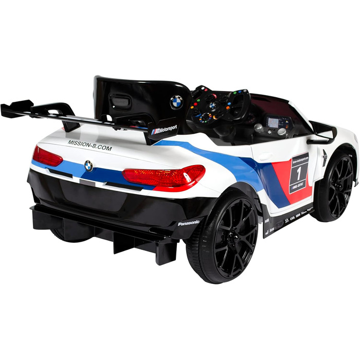 Іграшковий електромобіль BMW M8 GTE 12V з пультом дистанційного керування - Ліцензія - М'який старт - 5 км/год Електромобіль для д
