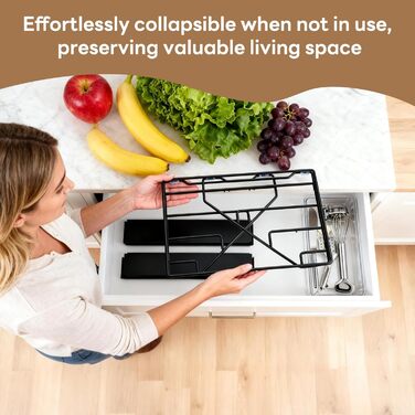 Рівнева підставка для спецій, не потребує свердління, металевий органайзер для спецій з етикетками та ручкою, регульована по висоті підставка для спецій для кухні, шафи, ванної кімнати, 4-