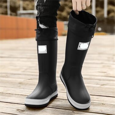 Чоловічі високі гумові чоботи, водонепроникні, протиковзкі, для активного відпочинку на природі, саду, роботи, модні, повсякденні, водостійкі, Y688 зелені, без плюшу, 39 EU