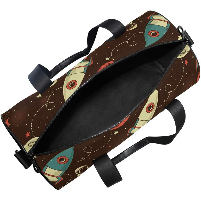 Симпатична спортивна сумка з канвасу Космічний мандрівник ідеальна для поїздок на вихідні, ручної поклажі для чоловіків та жінок, для спорту та ночівлі